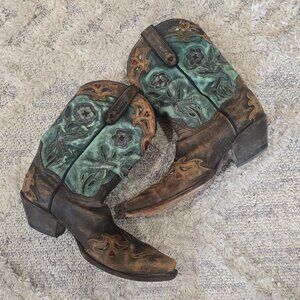 Dan Post Vintage Bluebird Snip Toe Leather Western Cowboy Boots DP3544 Womens 10